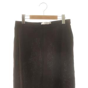 Max Mara リネン ストレートパンツ 42 茶 ブラウン /AT OS