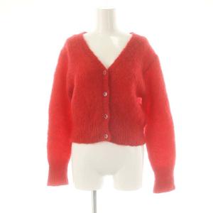 petite LULU モヘヤMIXカーディガン ニット 長袖 レッド /HK OS