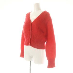 EDIT. FOR LULU petite LULU モヘヤMIXカーディガン ニット 長袖 レッド /HK OS