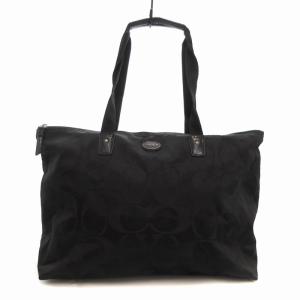 F77321 ポケッタブル ウィークエンダー トートバッグ シグネチャー ナイロン ロゴ 黒 ブラック