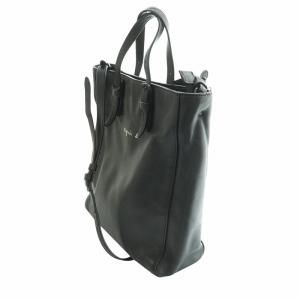 agnes b. ハンドバッグ ショルダー 2WAY ロゴ レザー 黒 ブラック /AQ OS