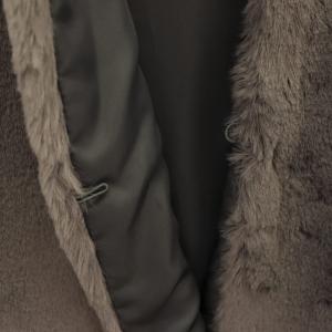 Stola. フェイクファー ベスト 前開きトッパー 38 グレー /AT OS