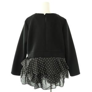 SONO 25SS ハナビラペプラムボンディングプルオーバー カットソー 長袖 F ブラック ホワイト /ES OS