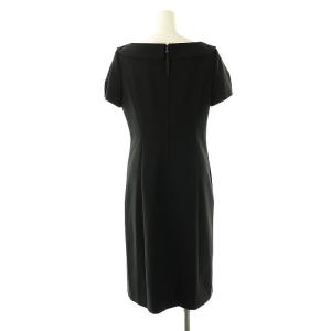 FOXEY NEW YORK マロンドレス ワンピース ひざ丈 半袖 42 ブラック 29023 /DF OS SH