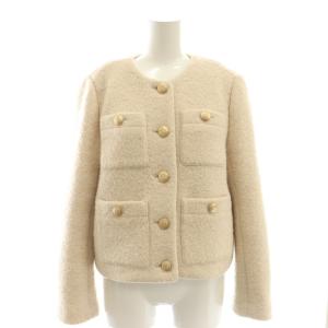 23AW ブークレジャコット ジャケット ノーカラー 1 S アイボリー SH /SY OS