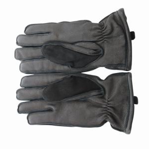 POLO RALPH LAUREN レザーグローブ 手袋 スエード切替 ポニー刺繍 ロゴ 黒 ブラック /FF