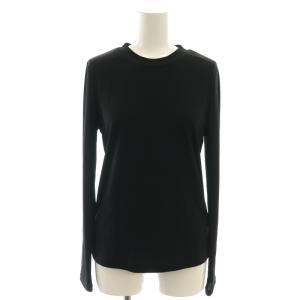長袖カットソー リブ クルーネック 38 黒 ブラック /AT OS