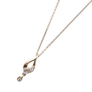ネックレス ペンダント FLOWER DEW ダイヤモンド 0.01ct ブルームーンストーン K10