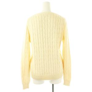 POLO RALPH LAUREN コットンケーブルニットトップス セーター 長袖 M アイボリー /DO OS