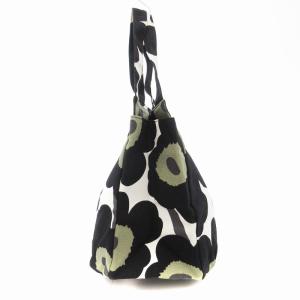 marimekko ウニッコ トートバッグ キャンバス 花がら 黒 ブラック 白 ホワイト カーキ /JS