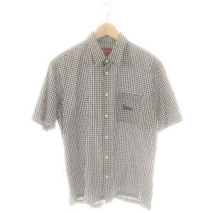 Gingham S/S Shirt ギンガムチェック M ブラック ホワイト