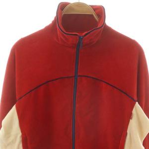 HYSTERIC GLAMOUR ベロア トラックジャケット ジップアップ F 赤 レッド ベージュ /AT OS