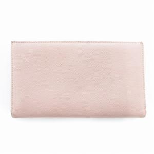 BVLGARI 長財布 二つ折り レザー ロゴクリップ ピンク /UO