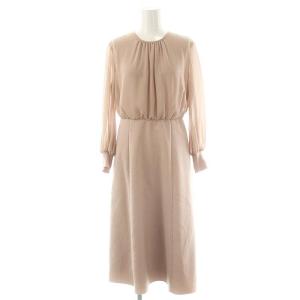 長袖ワンピース ロング 38 ピンクベージュ /HK OS