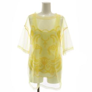 メッシュ カットソー タンクトップ 2点セット 半袖 M 黄 イエロー オレンジ /AT OS