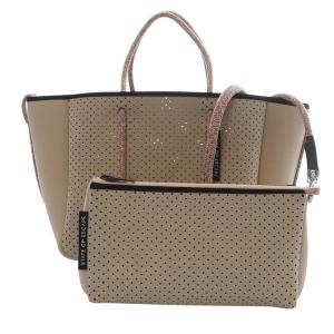 プティ 2way トートバッグ ポーチ付き ハンドバッグ ピンクべージュ /SR17