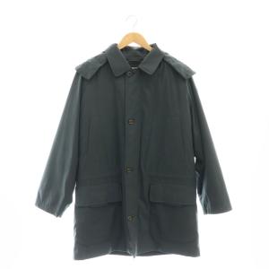 プローサム チェック中綿ライナー付フードコート LY チャコールグレー