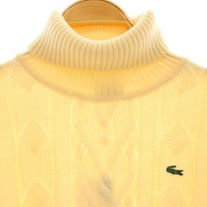 LACOSTE ファブリカ ケーブル タートルネックニット セーター 長袖 42 クリーム色 /AT OS