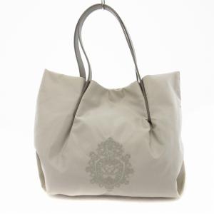 トートバッグ エンブレム刺繍 ロゴ グレー /JS