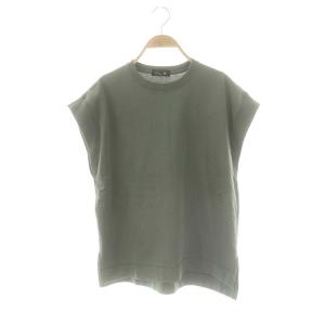 フレンチスリーブカットソー 半袖 緑 グリーン /AT OS