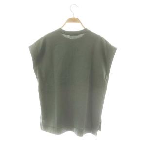 Drawer フレンチスリーブカットソー 半袖 緑 グリーン /AT OS