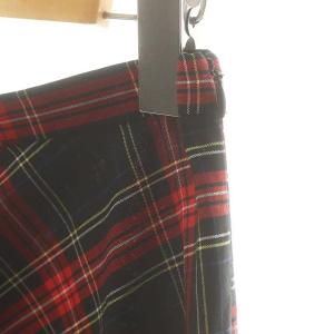 To b. by agnes b. 23AW WU57 JUPE ティーシータータンチェックスカート フレア マキシ ロング 40 黒 ブラック