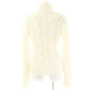 FOXEY BOUTIQUE ケーブル編タ?トルネックニット セーター 40 オフホワイト 23983 /DO OS