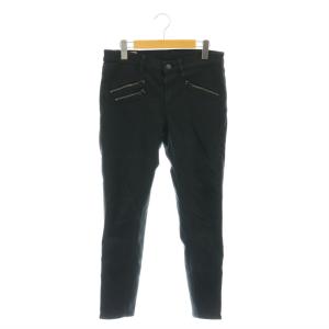 テーパードパンツ スキニー スリム 28 黒 ブラック /AT OS