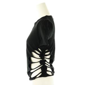 Jean Paul GAULTIER FEMME 穴開きデザイン 半袖 カットソー 40 黒 /MI OS