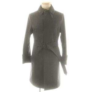 LoroPiana トレンチコート ロング ウール 36 ダークグレー /DO OS AD