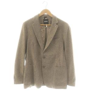 ウール混2B背抜きジャケット テーラード IT44 グレージュ /DO OS AD