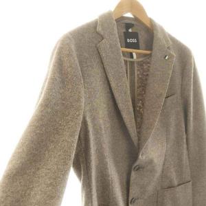 HUGO BOSS ウール混2B背抜きジャケット テーラード IT44 グレージュ /DO OS AD