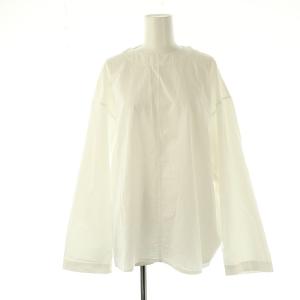 SEEALL BACK GATHER  TOP ブラウス バックオープン 長袖 38 ホワイト /DF OS SH