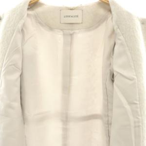 La TOTALITE クリンプシャギーコート ノーカラー ロング 40 グレー /AT OS