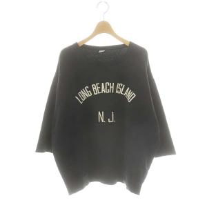 LOGO H/S Sweat スウェット アパルトモン取扱い カットソー F 黒 ブラック /SY OS