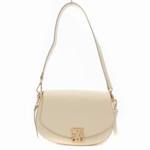 ショルダーバッグ ロゴ レザー ベージュ /JS