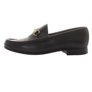 GUCCI ホースビットローファー レザー 7 黒 ブラック 0255 /SR33