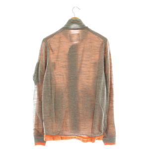 sacai レイヤードブルゾン ジップアップ 3 グレー オレンジ /AT OS
