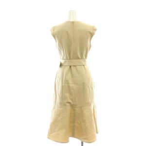 CELFORD ベルト付きワンピース ノースリーブ ロング 38 ベージュ /HK OS