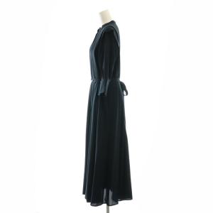 SNIDEL 23SS タックジョーゼットフレアワンピース ロング 1 ネイビー /HK OS