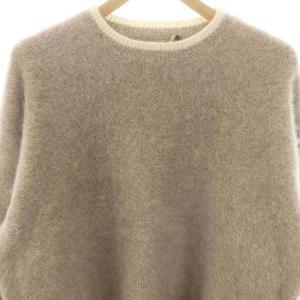 UNITED ARROWS 23FW フォックスカシミヤニット セーター グレージュ アイボリー /DO OS