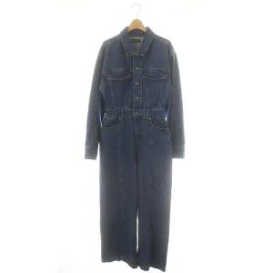 24SS Denim Jumpsuit ジャンプスーツ オールインワン デニム 長袖 コットン 38 インディゴ