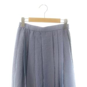 allureville 24SS シアーオーガンタックギャザースカート ロング フレア 2 パープルグレー /DO OS