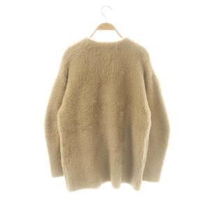 GALLARDAGALANTE ネイビー 23AW フェザーヤーンカーディガン クルーネック F ベージュ /AT OS