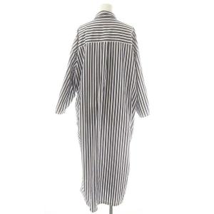 Plage wide wash シャツワンピース ストライプ 38 紺 白 /CX OS