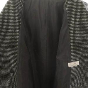 Plage ハウンドトゥースダブルボタンコート アウター チェスター ロング ウール混 黒 白 ブラック ホワイト