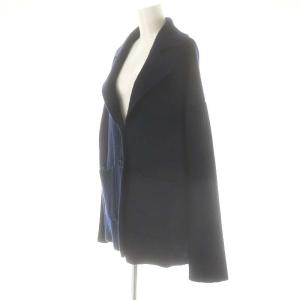 Spick&Span オーバーサイズニットジャケット テーラード ネイビー /CX OS