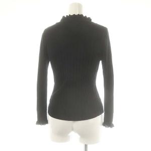 M'S GRACY フリル襟ニット 長袖 38 M 黒 ブラック /SY OS