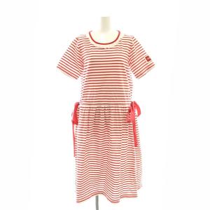 ボーダー ワンピース ロング 半袖 レッド ホワイト /HK OS