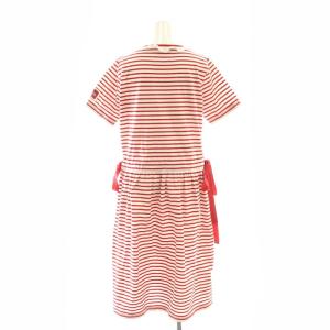 PINK HOUSE ボーダー ワンピース ロング 半袖 レッド ホワイト /HK OS